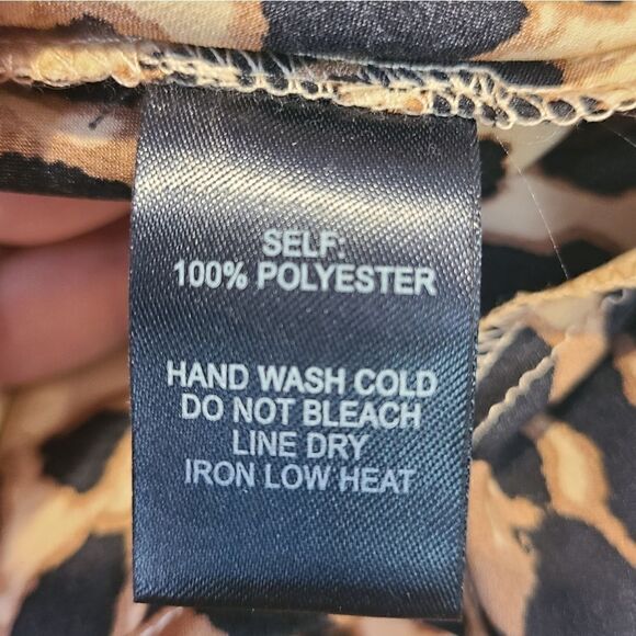 Lulus Wild Night Out Taupe Leopard Print Wrap Midi Dress | M - Picture 9 of 14